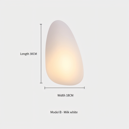 PebbleHue WallLight | Lampada da parete in vetro LED | Design scandinavo e luce calda bianca
