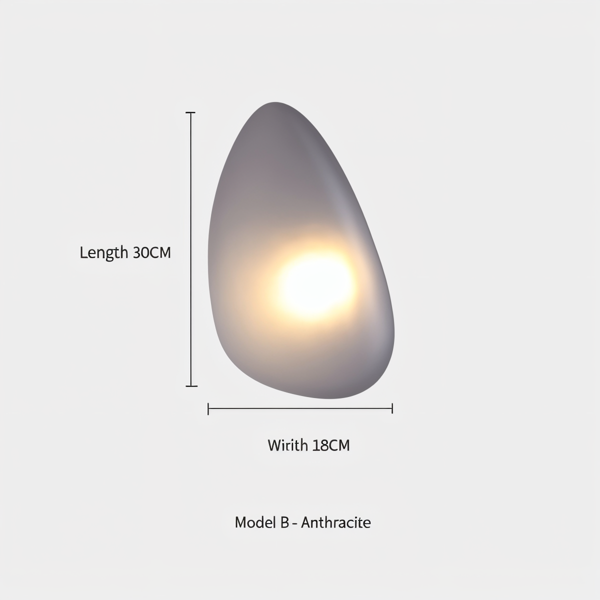 PebbleHue WallLight | Lampada da parete in vetro LED | Design scandinavo e luce calda bianca