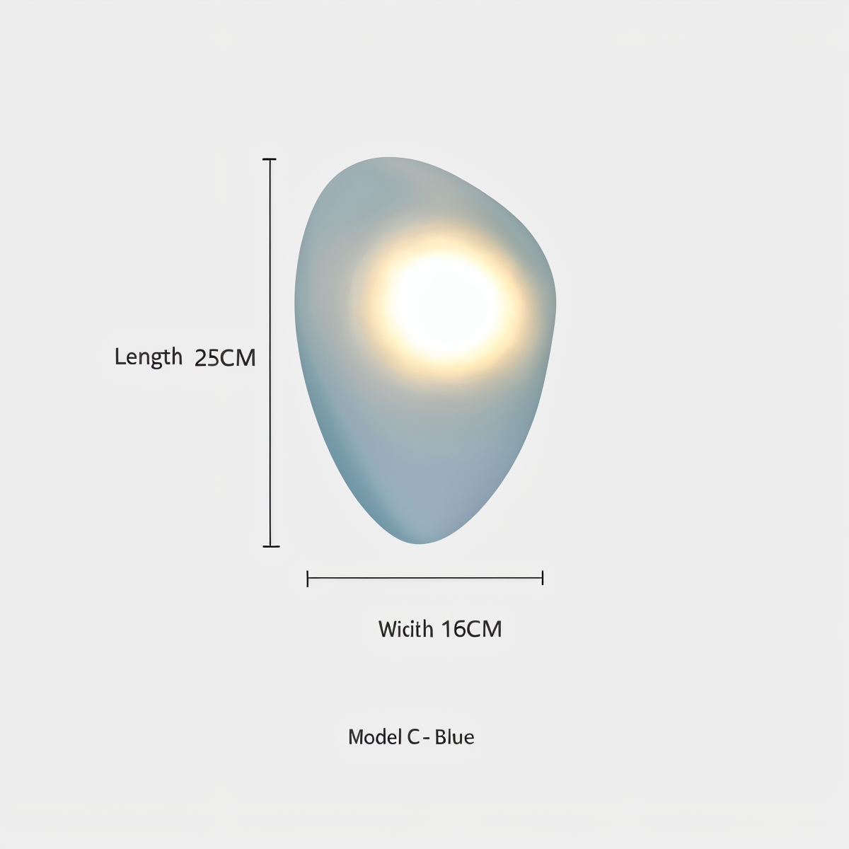 PebbleHue WallLight | Lampada da parete in vetro LED | Design scandinavo e luce calda bianca