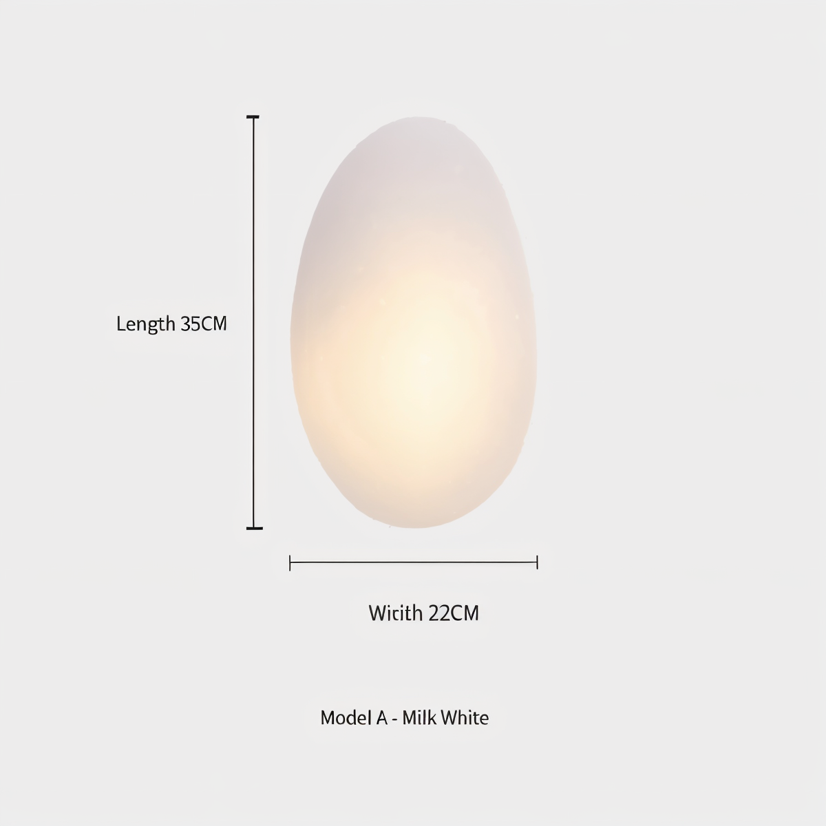 PebbleHue WallLight | Lampada da parete in vetro LED | Design scandinavo e luce calda bianca