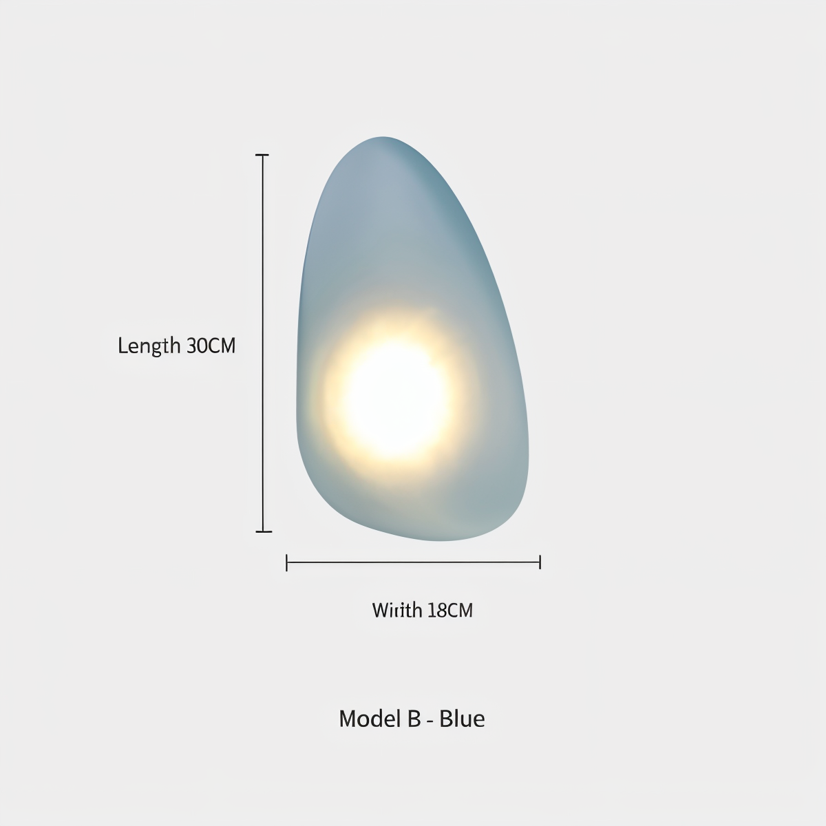 PebbleHue WallLight | Lampada da parete in vetro LED | Design scandinavo e luce calda bianca