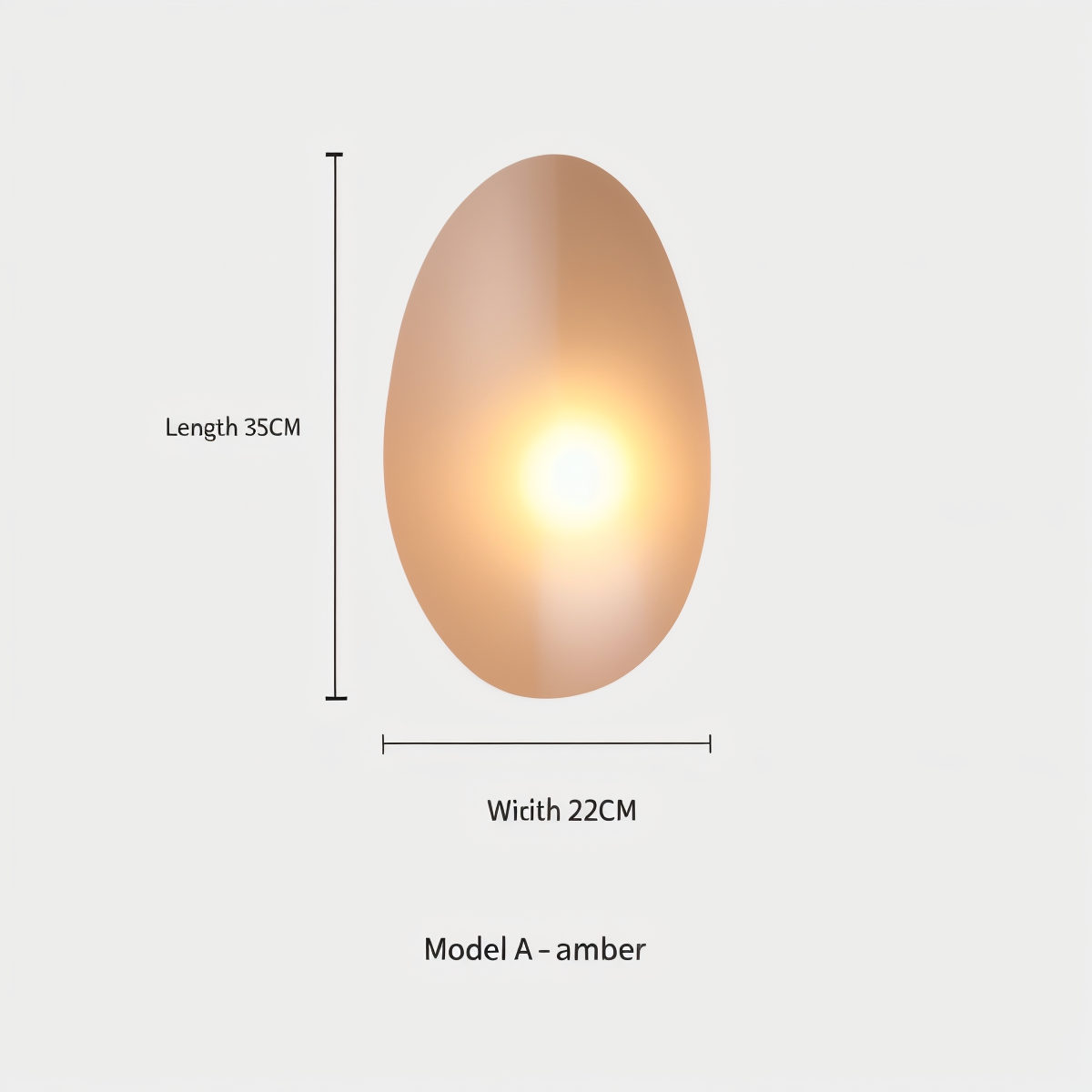 PebbleHue WallLight | Lampada da parete in vetro LED | Design scandinavo e luce calda bianca