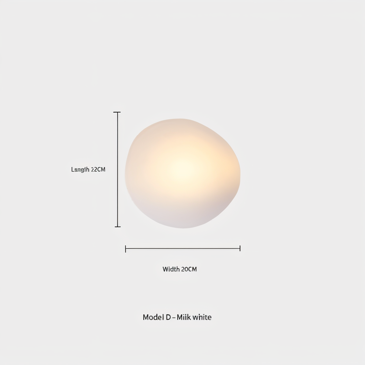 PebbleHue WallLight | Lampada da parete in vetro LED | Design scandinavo e luce calda bianca