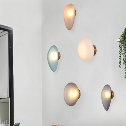 PebbleHue WallLight | Lampada da parete in vetro LED | Design scandinavo e luce calda bianca