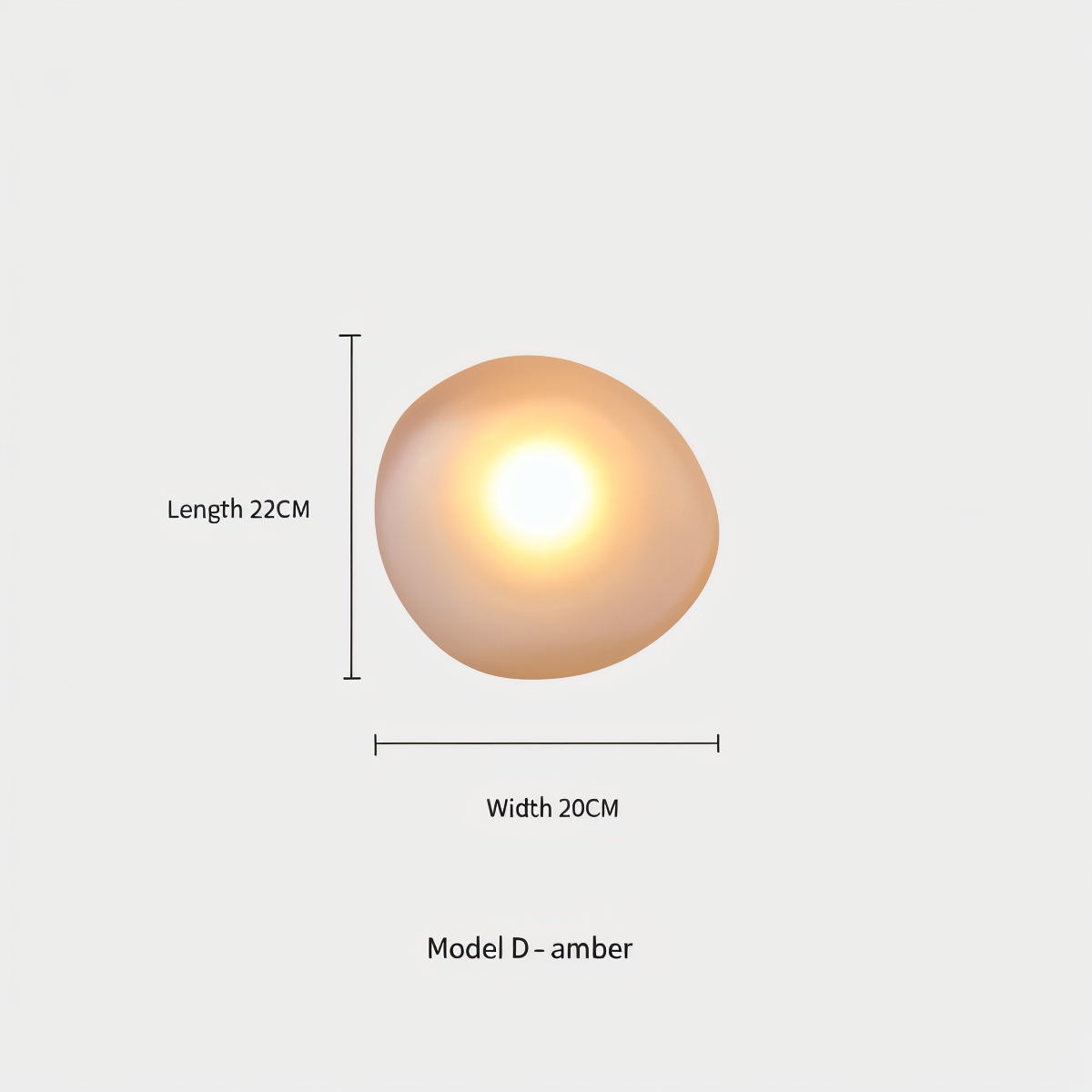 PebbleHue WallLight | Lampada da parete in vetro LED | Design scandinavo e luce calda bianca