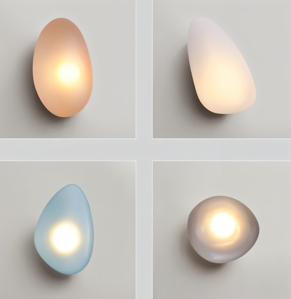 PebbleHue WallLight | Lampada da parete in vetro LED | Design scandinavo e luce calda bianca