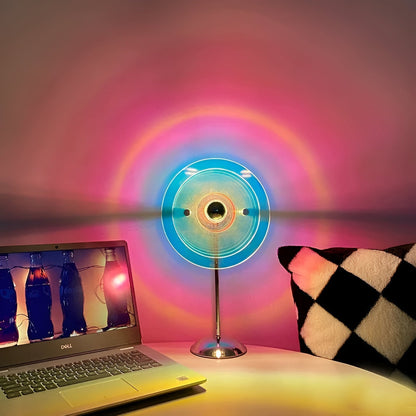 Sylinaea - Lampe de table LED rétro au design en disque