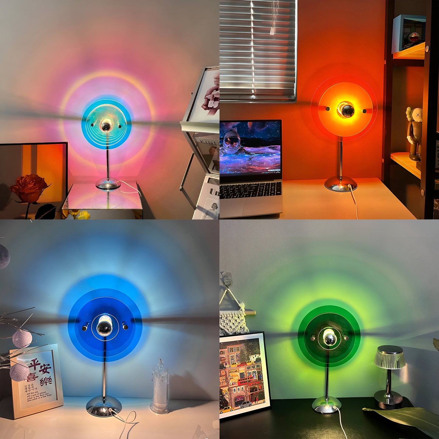 Sylinaea - Lampe de table LED rétro au design en disque