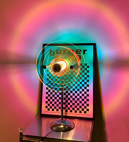 Sylinaea - Lampe de table LED rétro au design en disque