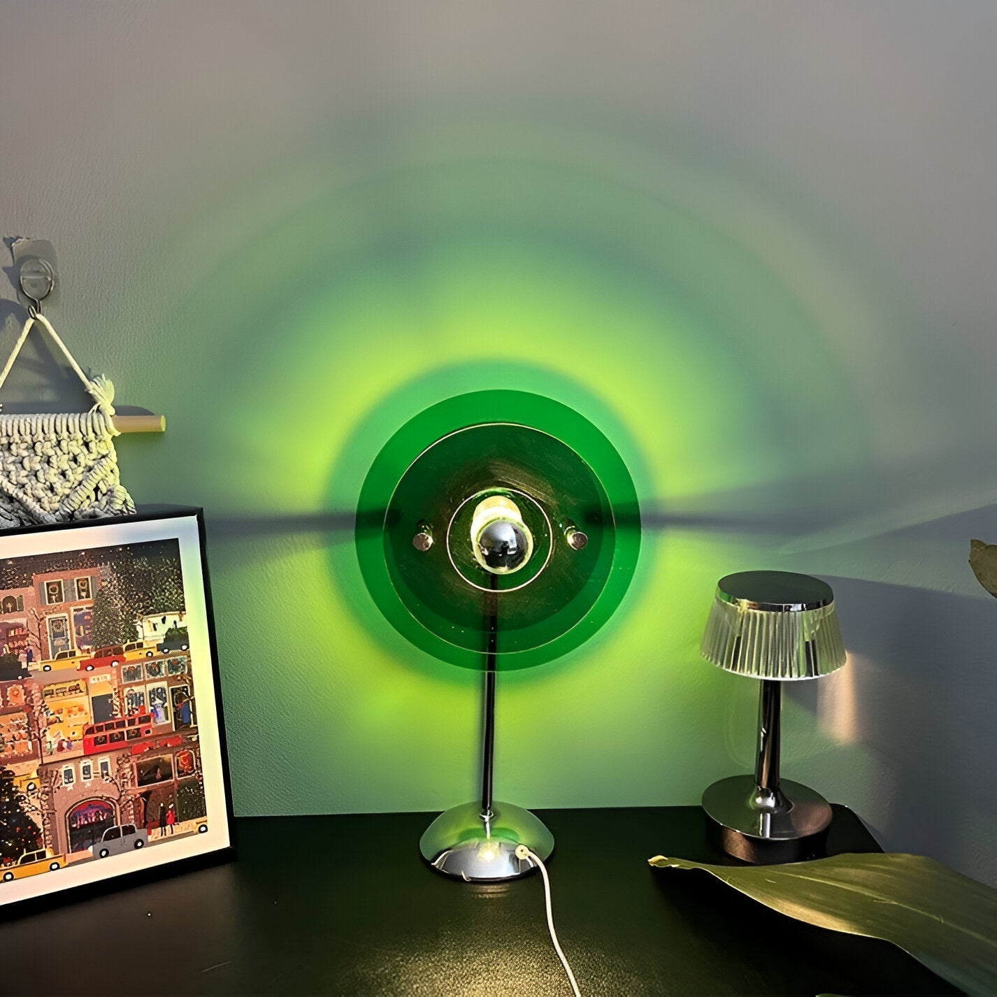Sylinaea - Lampe de table LED rétro au design en disque