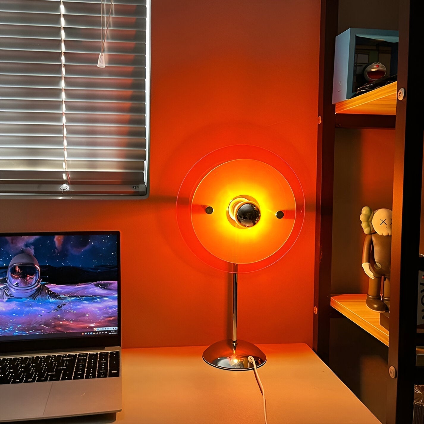 Sylinaea - Lampe de table LED rétro au design en disque