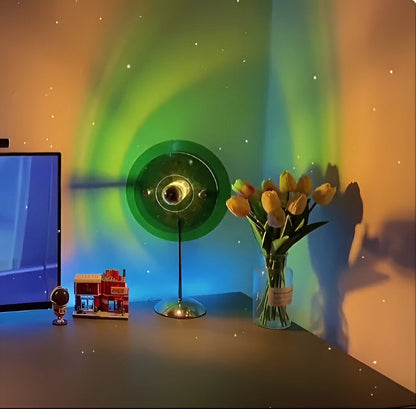 Sylinaea - Lampe de table LED rétro au design en disque