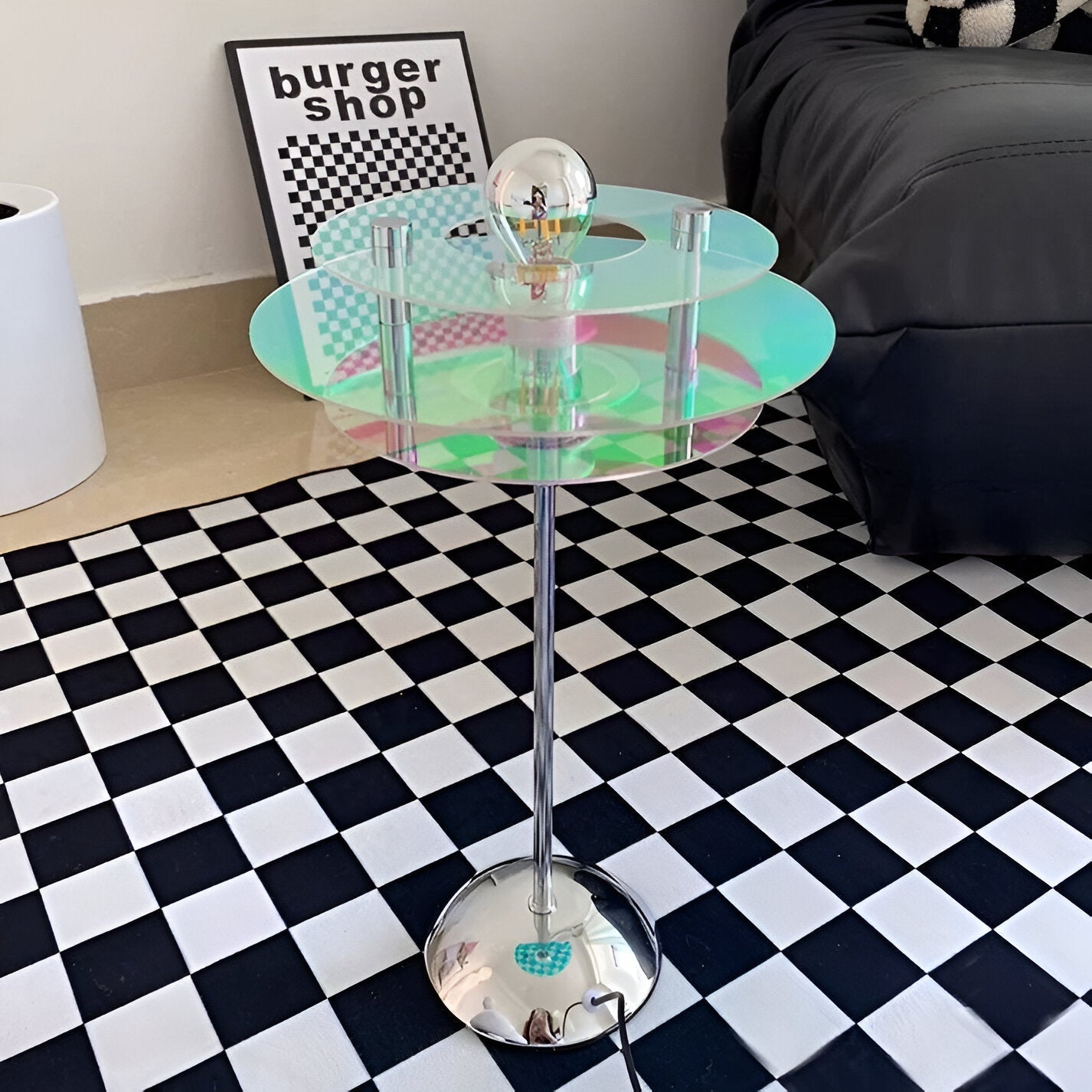 Sylinaea - Lampe de table LED rétro au design en disque