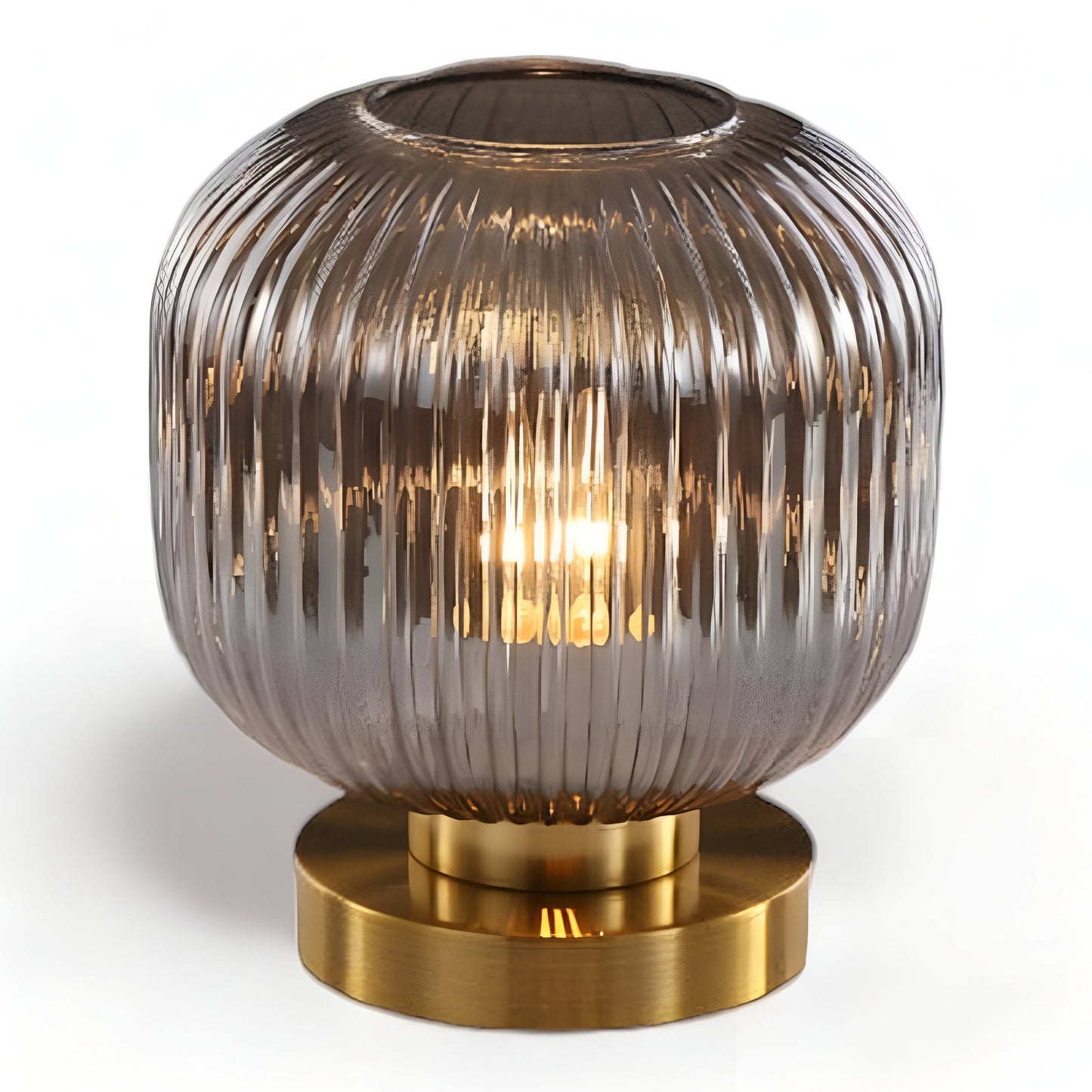 Oriantha | Lampada da tavolo scandinava con vetro rigato