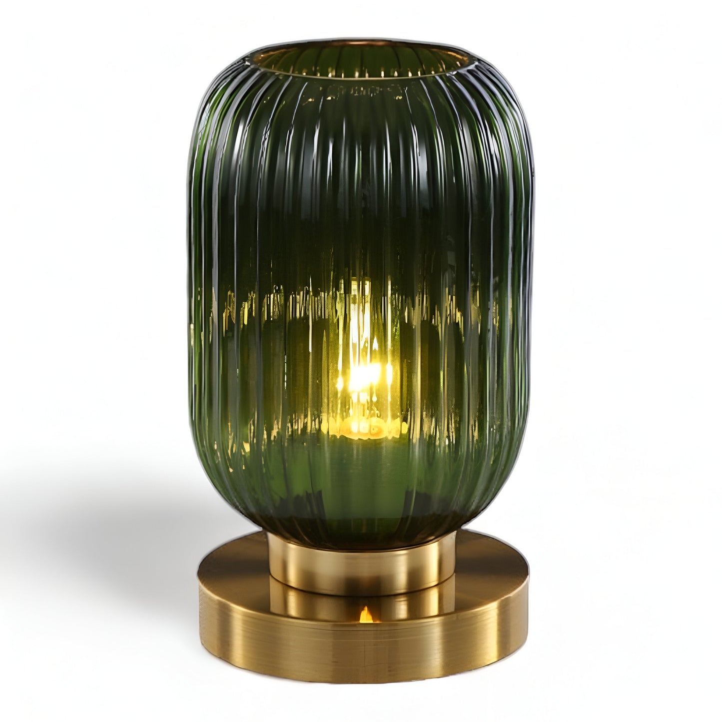 Oriantha | Lampada da tavolo scandinava con vetro rigato