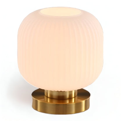 Oriantha | Lampada da tavolo scandinava con vetro rigato