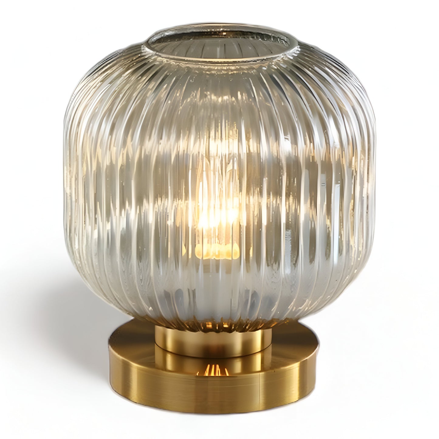 Oriantha | Lampada da tavolo scandinava con vetro rigato