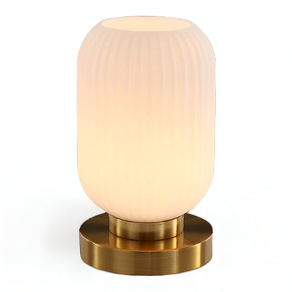 Oriantha | Lampada da tavolo scandinava con vetro rigato