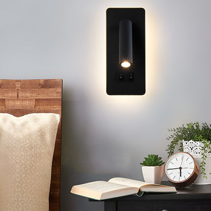 Lampada da parete cilindrica minimalista | Interruttore doppio | Luce LED in ferro
