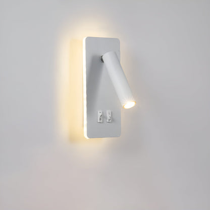 Lampada da parete cilindrica minimalista | Interruttore doppio | Luce LED in ferro