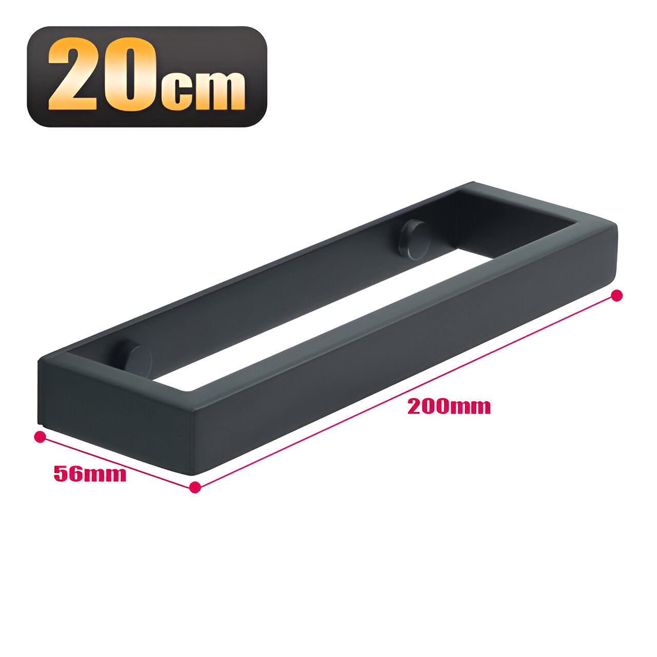 UniBlack törölközőtartó rozsdamentes acélból – Falra szerelhető törölközőtartó 20cm és 40cm