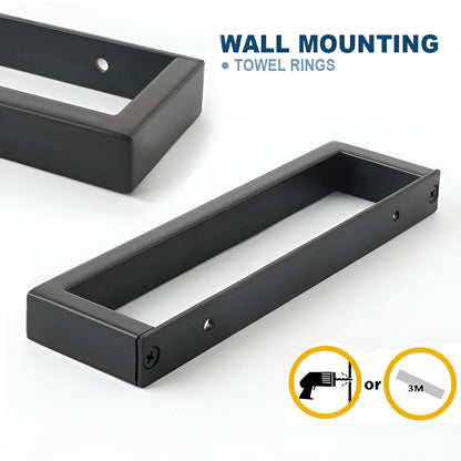 UniBlack törölközőtartó rozsdamentes acélból – Falra szerelhető törölközőtartó 20cm és 40cm