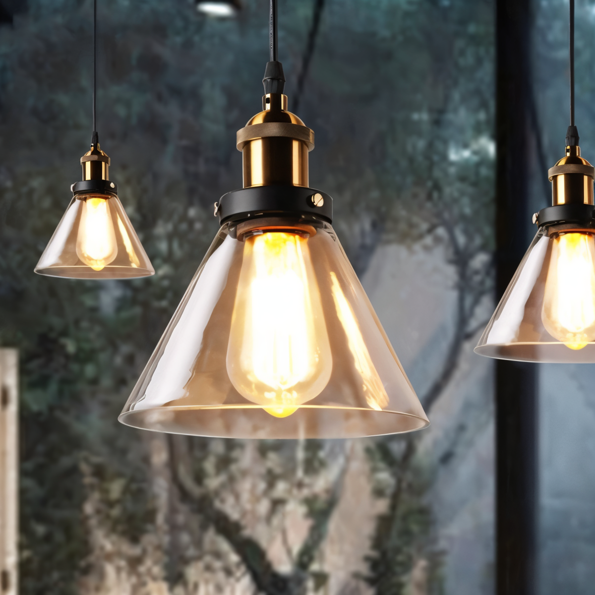 VintaLoft – Elegant Smoke Glass Pendant Light in Vintage Loft Design