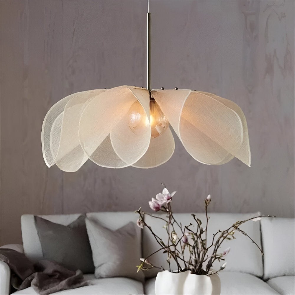 Floruma Lune | Japandi Pendelleuchte im floralen Boho-Design