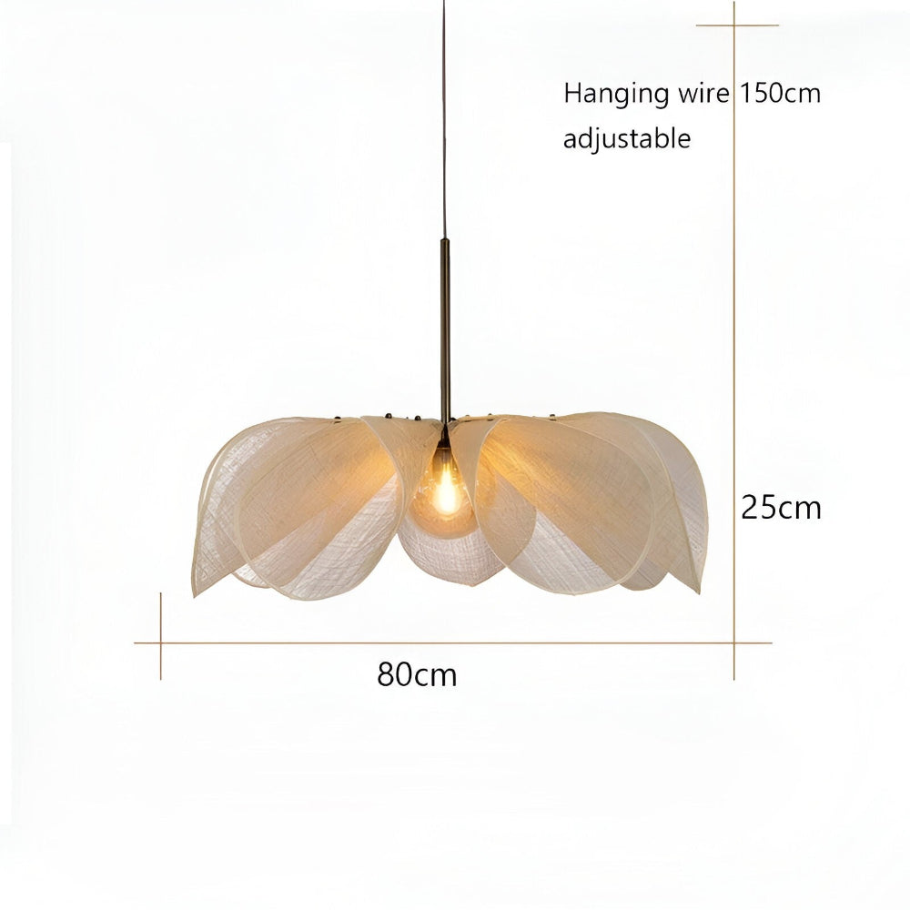 Floruma Lune | Japandi Pendelleuchte im floralen Boho-Design