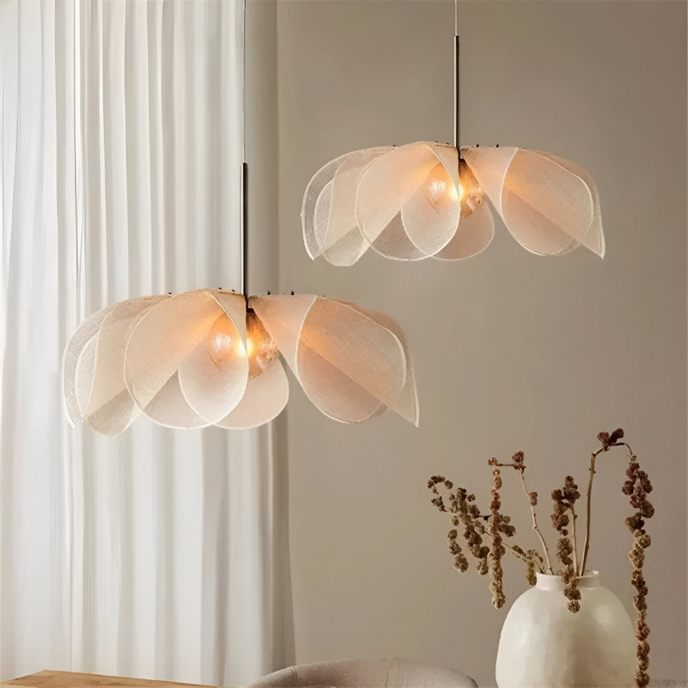 Floruma Lune | Japandi Pendelleuchte im floralen Boho-Design