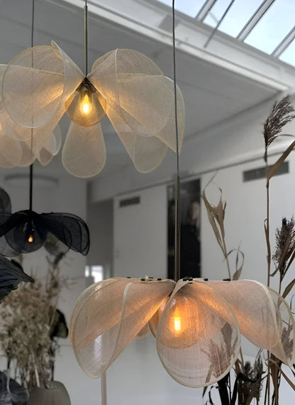 Floruma Lune | Japandi Pendelleuchte im floralen Boho-Design