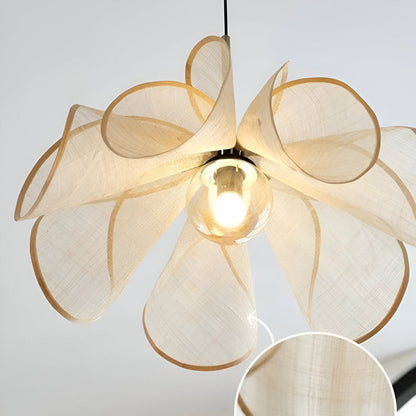 Floruma Lune | Japandi Pendelleuchte im floralen Boho-Design