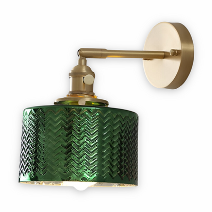 Olyviae | Applique LED regolabile in vetro rigato dal design scandinavo