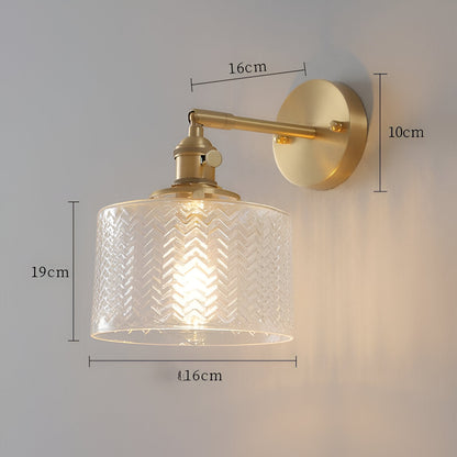 Olyviae | Applique LED regolabile in vetro rigato dal design scandinavo