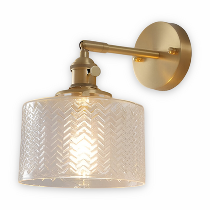 Olyviae | Applique LED regolabile in vetro rigato dal design scandinavo