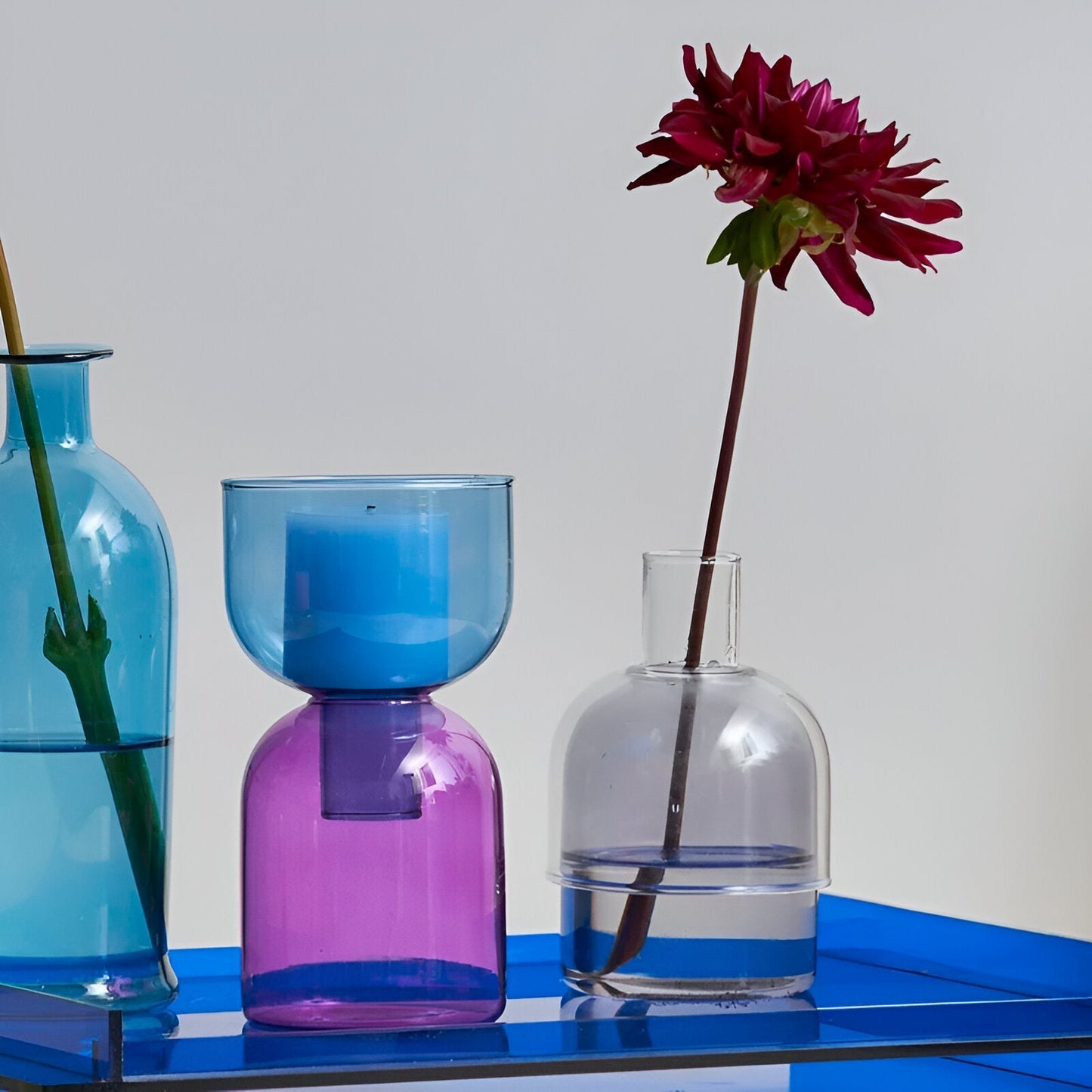 Portacandele moderno a forma di cilindro – Multifunzionale come vaso o decorazione in ceramica