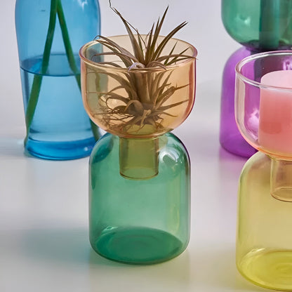 Portacandele moderno a forma di cilindro – Multifunzionale come vaso o decorazione in ceramica