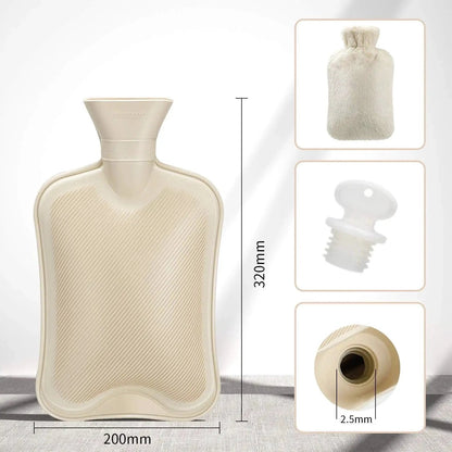Velucca | 2 Litre Hot Water Bottle with Removable Faux Fur Cover
