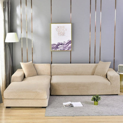 Sofivra | Samtiger Stretch-Sofabezug, wasserabweisend, für 1- bis 4-Sitzer