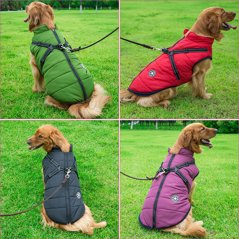 Mirora | Abrigo de invierno para perros con arnés integrado, repelente al agua