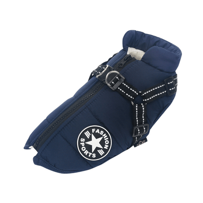 Snuvelo | Cappottino imbottito per cani con pettorina e strisce riflettenti