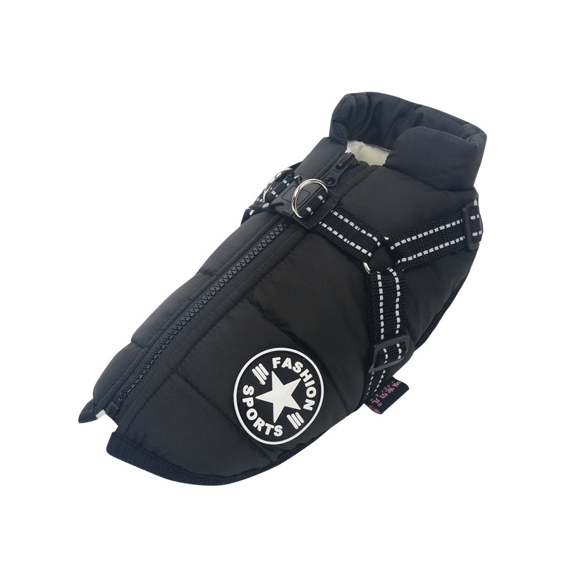 Snuvelo | Cappottino imbottito per cani con pettorina e strisce riflettenti