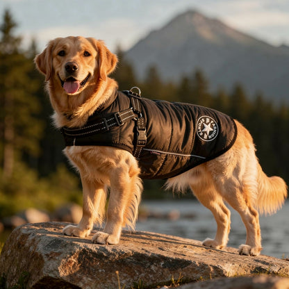 Snuvelo | Cappottino imbottito per cani con pettorina e strisce riflettenti