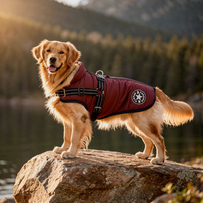 Snuvelo | Cappottino imbottito per cani con pettorina e strisce riflettenti