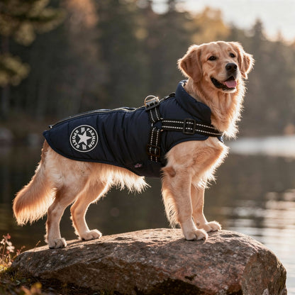 Snuvelo | Cappottino imbottito per cani con pettorina e strisce riflettenti