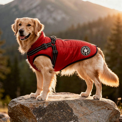 Snuvelo | Cappottino imbottito per cani con pettorina e strisce riflettenti