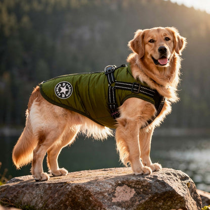 Snuvelo | Cappottino imbottito per cani con pettorina e strisce riflettenti