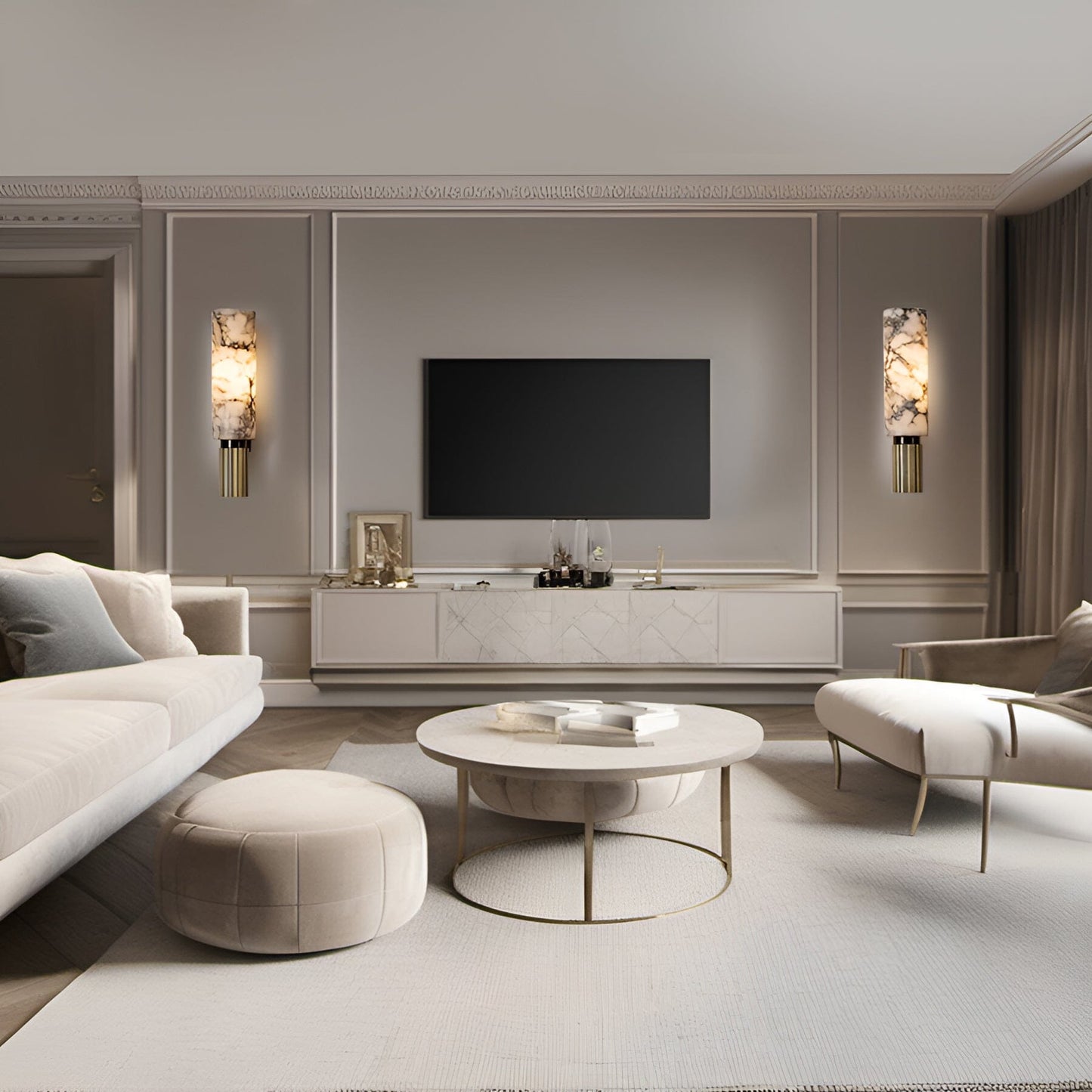 Applique di lusso in marmo – Design elegante con luce LED per ambienti abitativi raffinati