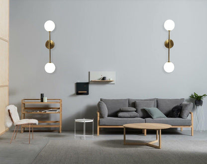 Lampada da parete LED in vetro satinato rotonda – Lampada da parete minimalista con luce soffusa