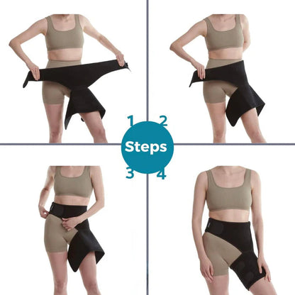 Stavora | Hip Support Brace with Compression and Adjustable Straps, Left or Right